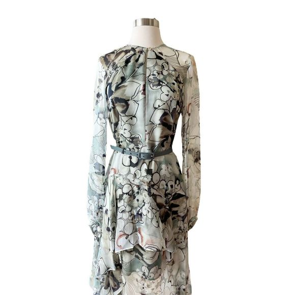 Worth Collection Ivory Sea Glass Dress 6 Green NWT - Picture 3 of 9